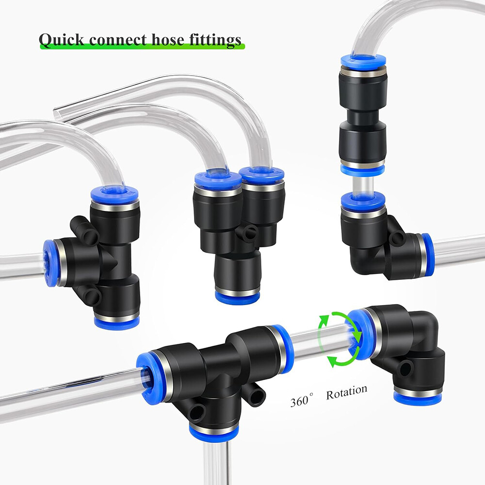 Pneumatic Push In Fitting Air Water Pipe – All Type Fittings Various Sizes