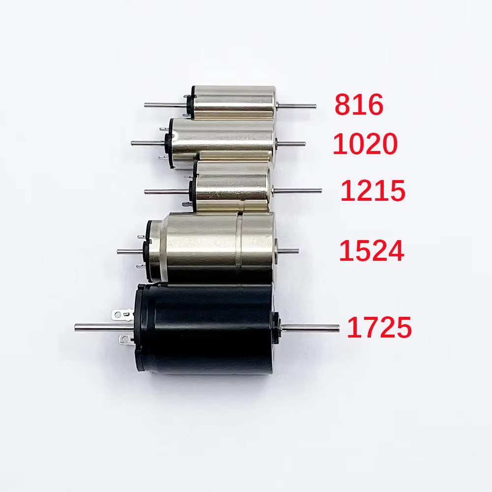 1PC 816 1020 1215 1524 1725 Dual Shaft Coreless Motor DC 6V 9V 12V Strong Magnet