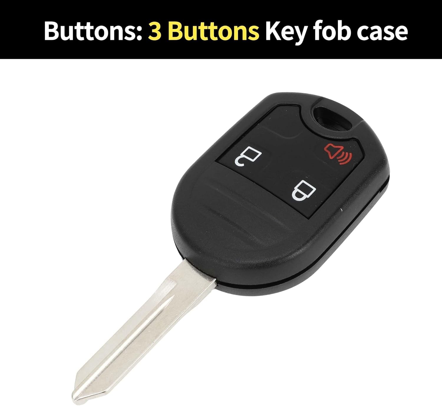 Replacement Key Fob Shell Case for Ford F-150 2004-2016 and Focus 2006-2012, 3 B