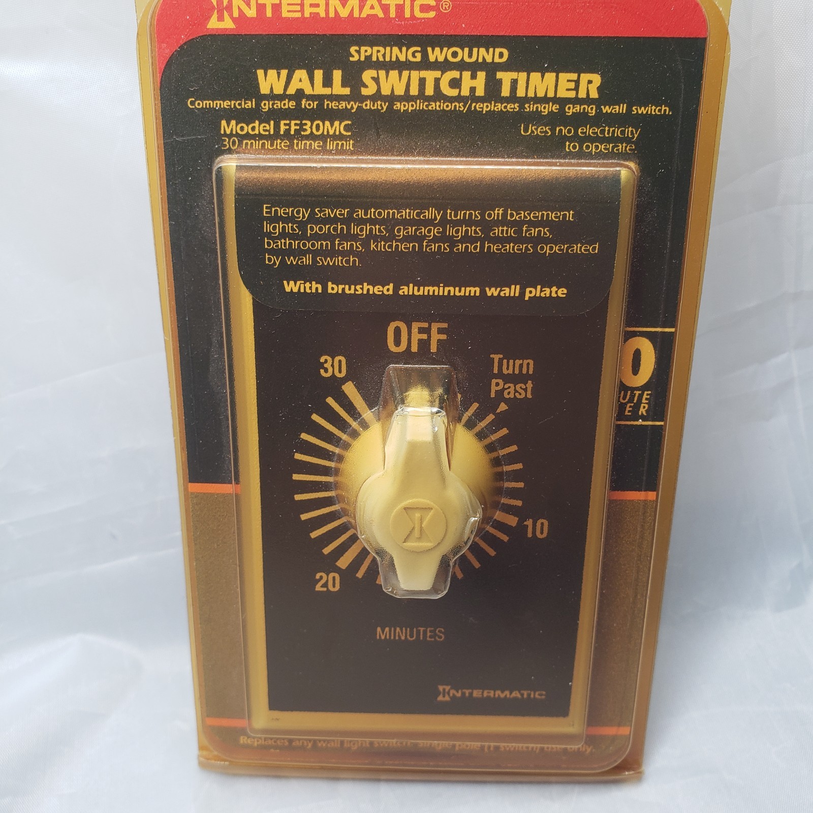 Intermatic FF30MC Auto Shut-Off Timer 30 Minute Time Limit SPST