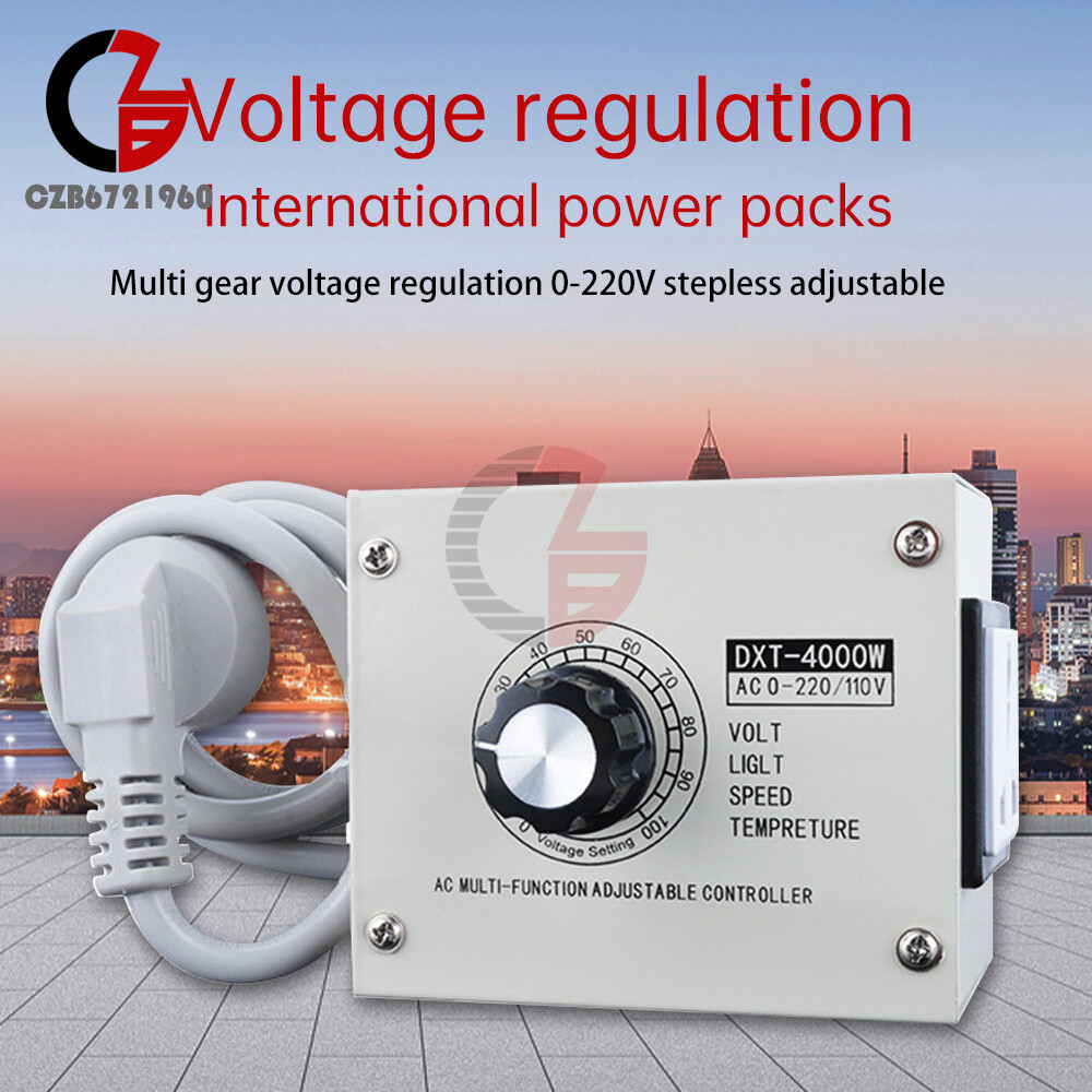 110V 4000W Adjustable Voltage Regulator Dimming SCR Temperature Speed Controller