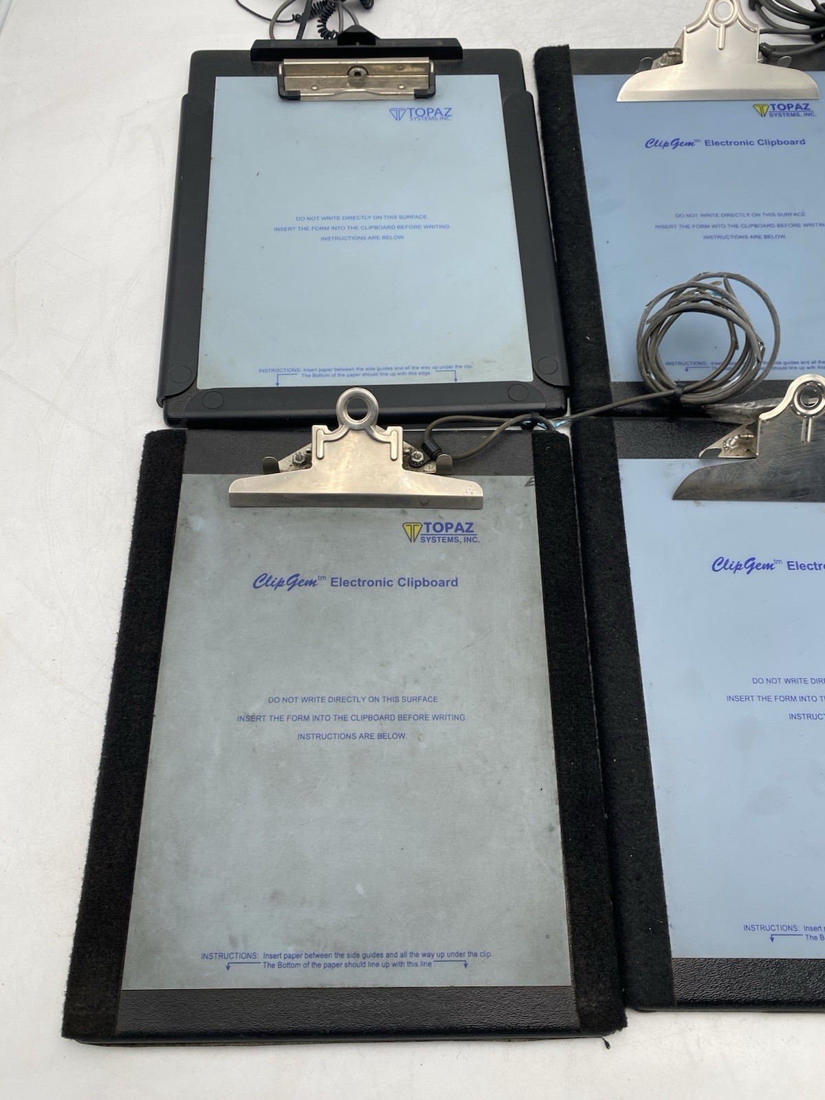 Lot of 4 Topaz Systems Electronic Clipboard 3x T-C912-HSB-R & 1x TC912HSBR