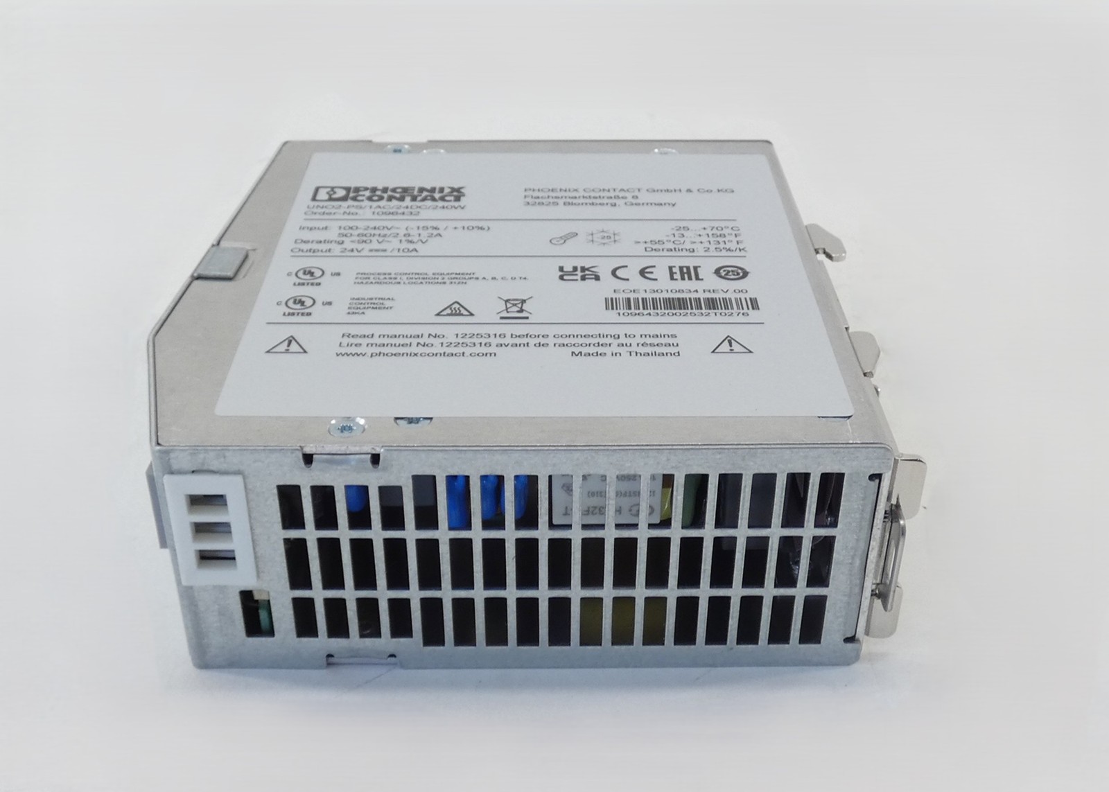 Phoenix Contact 1096432 UNO2-PS/1AC/24DC/240W Power Supply 24VDC 240W 50/60Hz…