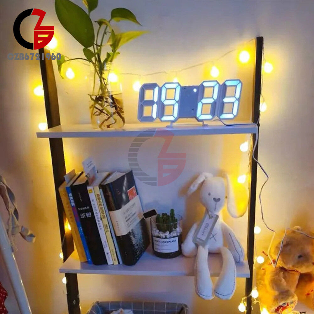 LED Electric Digital Alarm Clock Time/Date/Temperature Display Home Decoration
