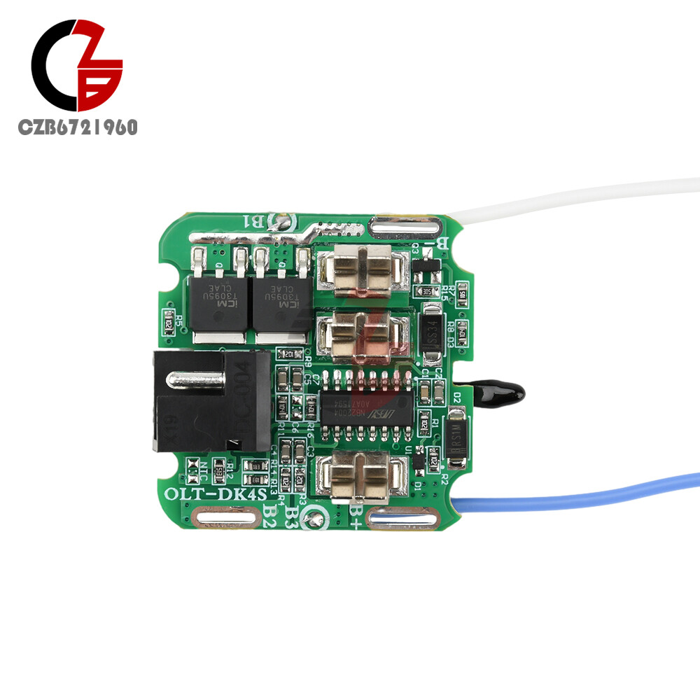 4S 16.8V 30A 18650 Li-ion Battery Protection Board BMS Dual MOS for Power Tool