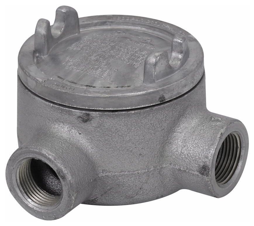 Crouse-Hinds GUAL26, Rigid Conduit Outlet Box And Cover, 3/4″ Iron, 1 PC