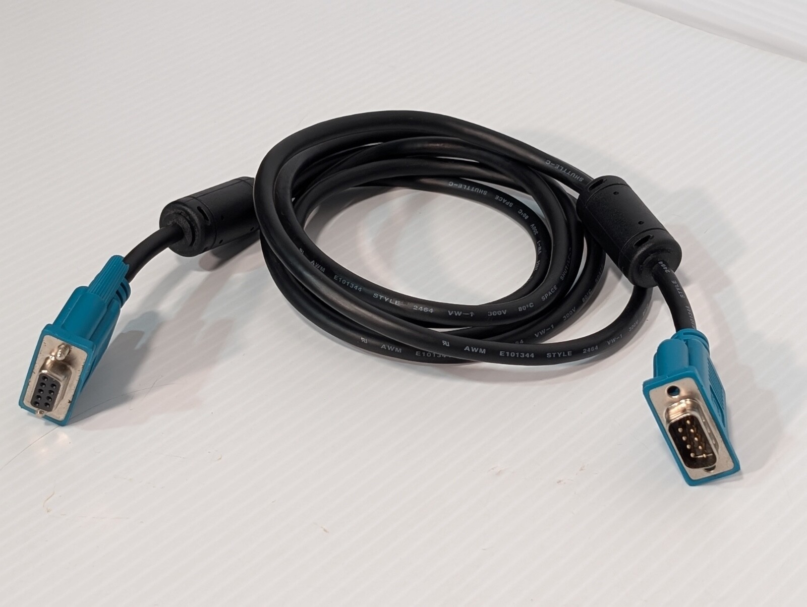 AWM E101344 Style 2464 Space Shuttle-C Cable VW-1 300V, 9 PIN Male & Female Ends