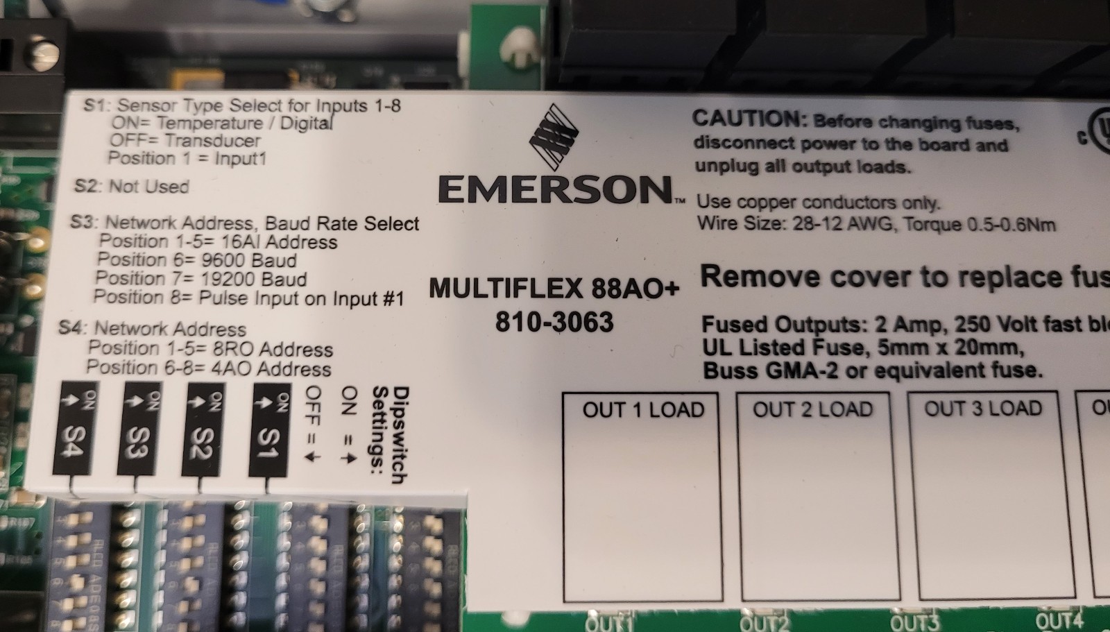 Emerson 851-4255 SP0941430 Lighting Control Panel Indoor Outdoor Sign