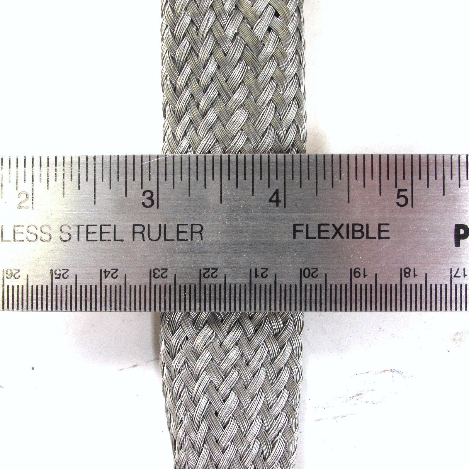 75+ FEET 1-1/8 Inch Tubular Braid Tinned Copper Expandable Wire Ground Cable
