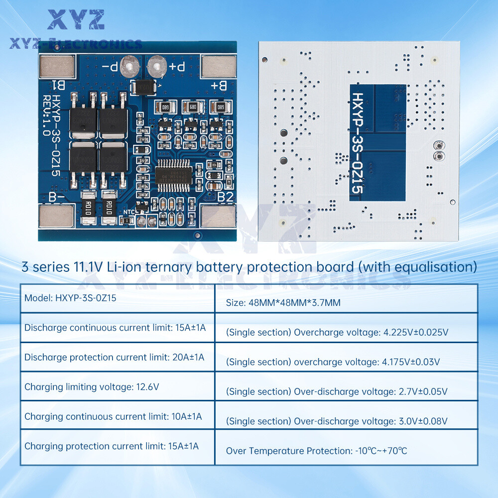 3S 12V 15/20/25/30A 18650 Li-ion Battery Protection Board 11.1V 12.6V Balanced