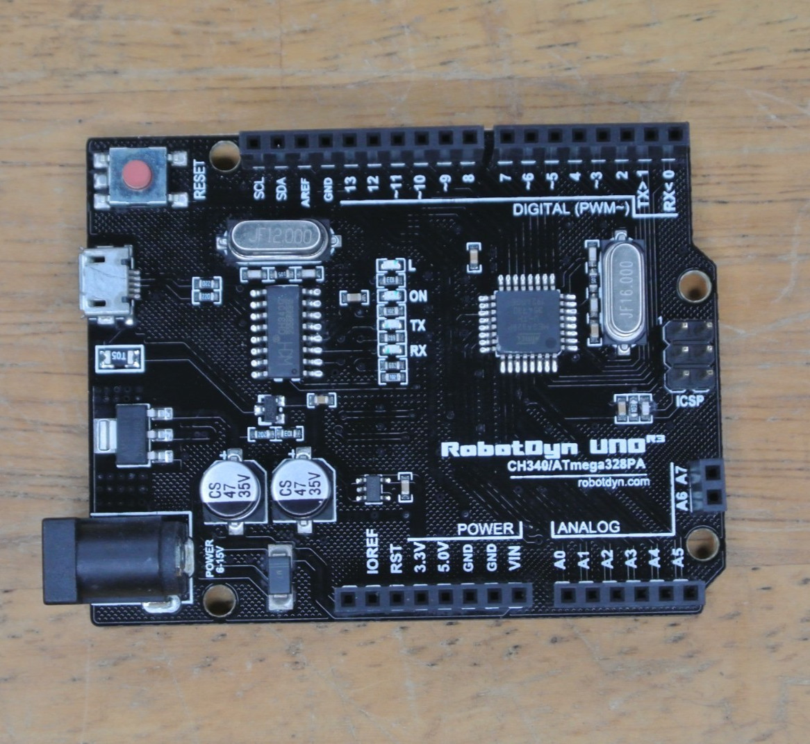 RobotDyn Uno R3 ATmega328P Mega328P CH340G Clone Arduino Micro-USB