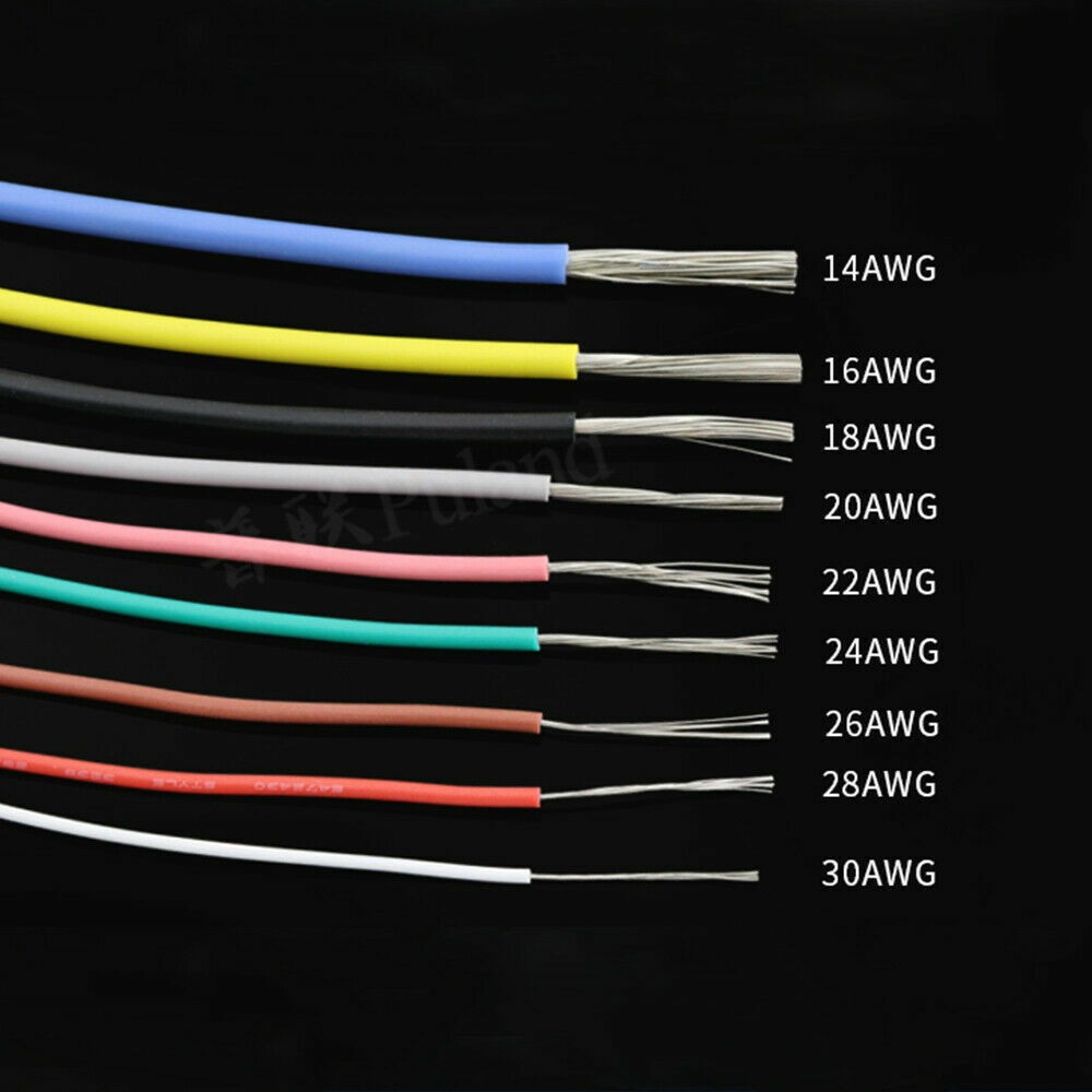 Flexible Silicone Cable Wire 2AWG~30AWG High Temp 0.08mm Tinned Copper Wire UL