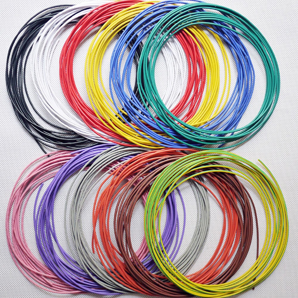 16 AWG~30 AWG Flexible Electronic Wire UL1007 Stranded Cable 12 Colors 300 Volt