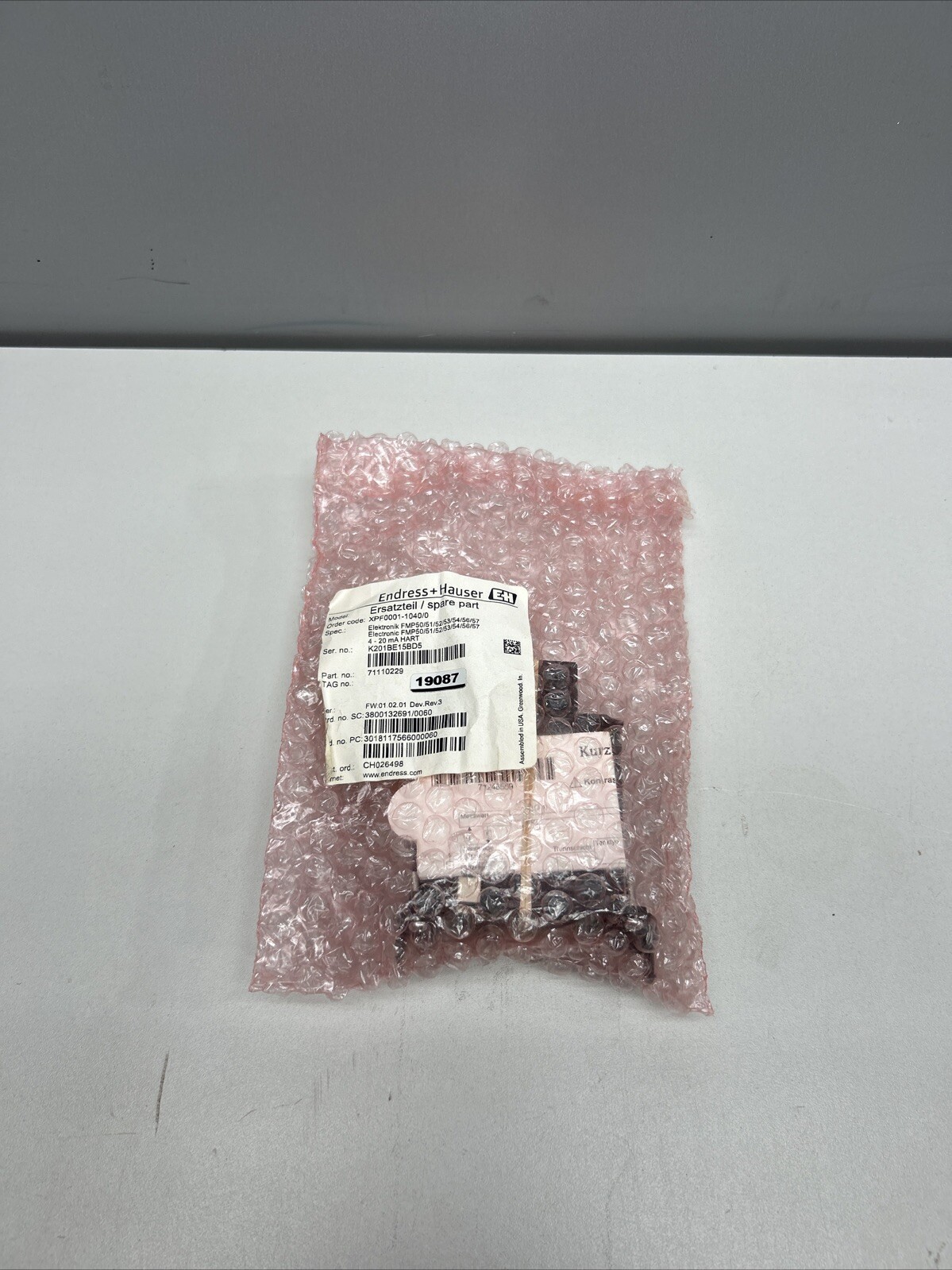 endress+hauser ersatzteil/spare part 71110229