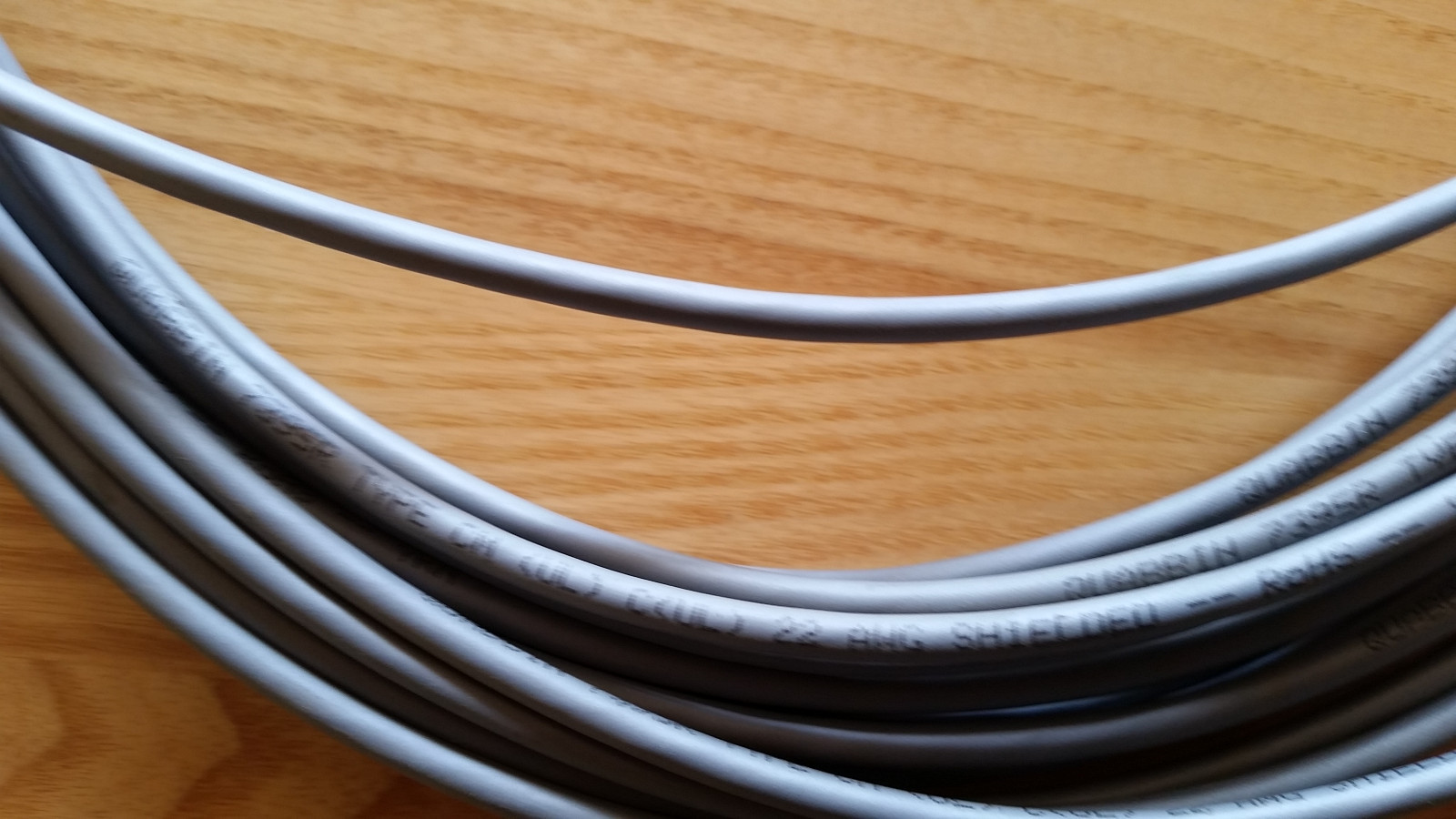 22awg/4c 4 conductor Shielded Stranded Wire Cable – 35ft Gray
