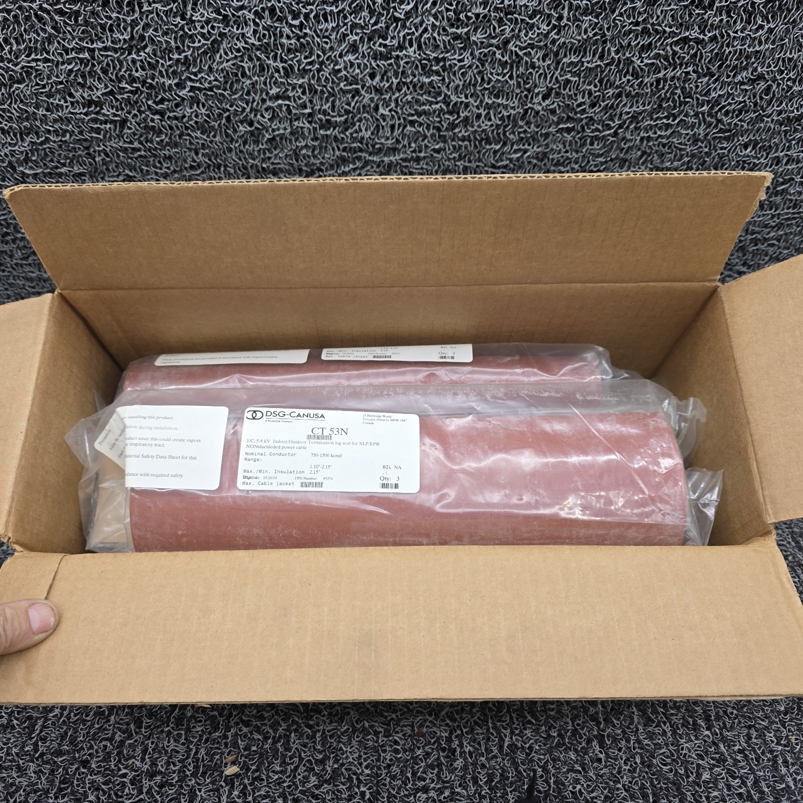DSG-CANUSA CT 53N Heat Shrink Medium Voltage Termination Kit-Box of 3