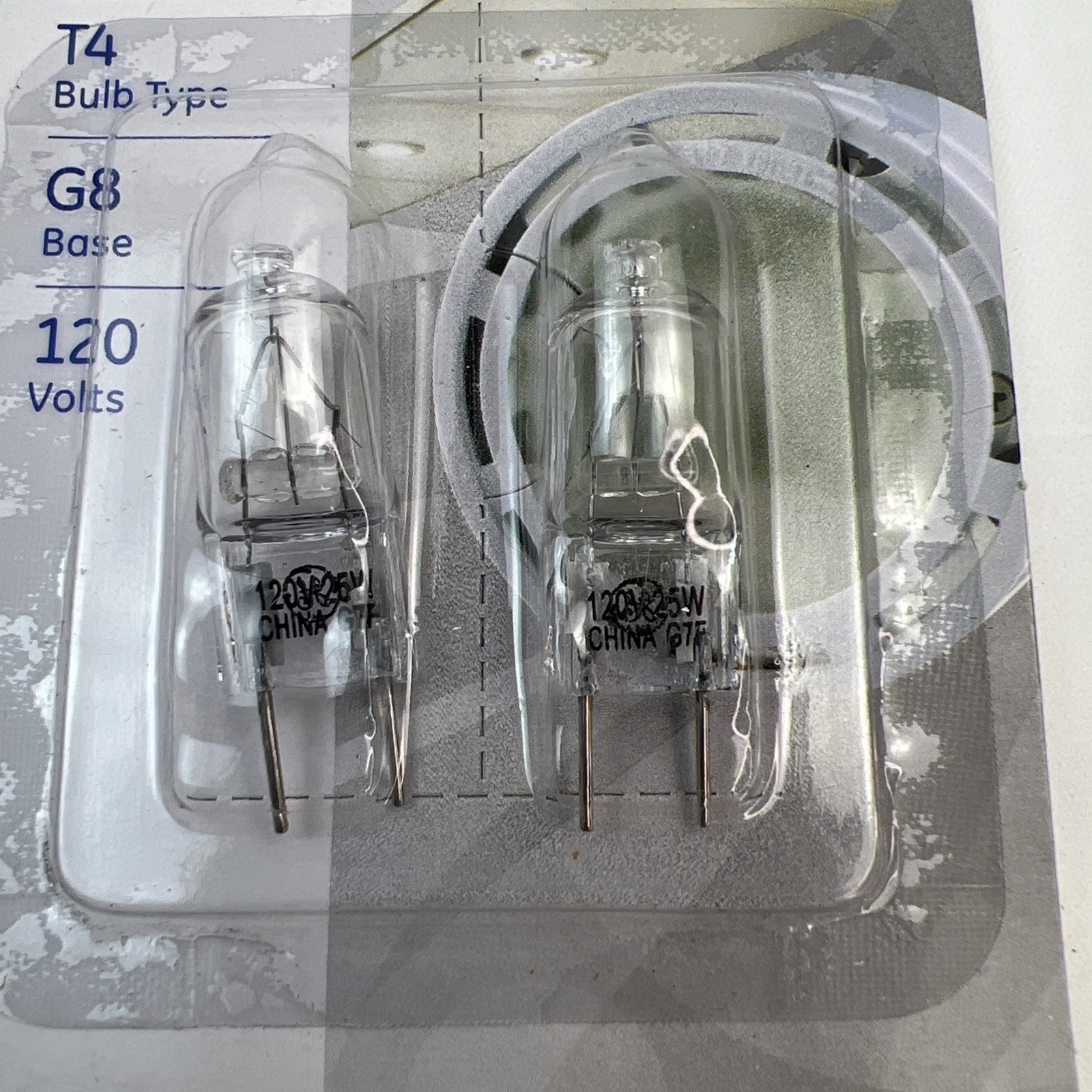 25-Watt T4 Quartz Halogen Replacement Light Bulb 2 Pack 84886 120v 240 L Sealed