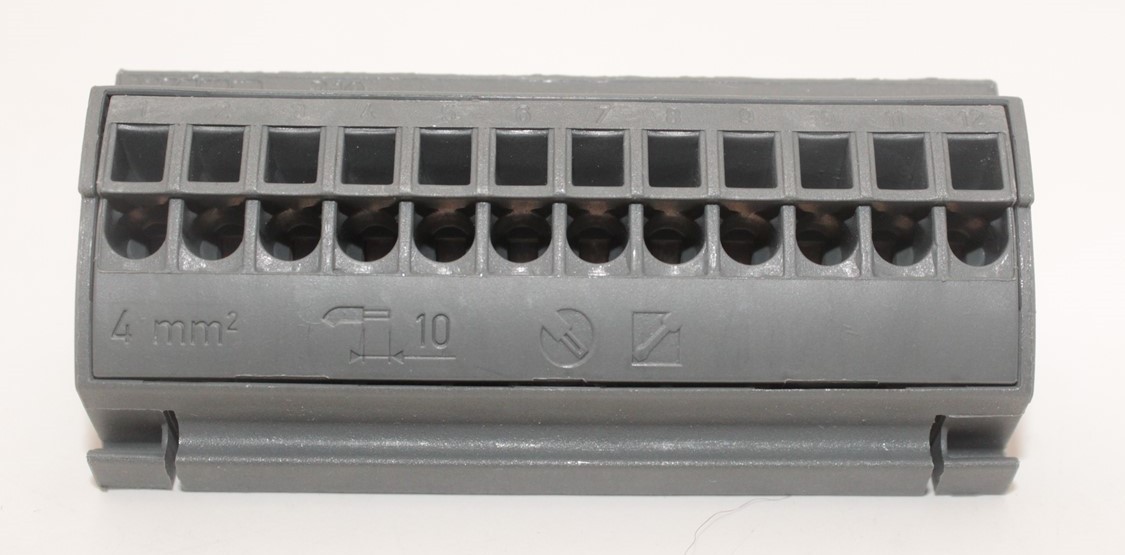 6 PIECE WAGO 812-102 BUSBAR TERMINAL BLOCK 4mm² (DARK GREY) NO BOX