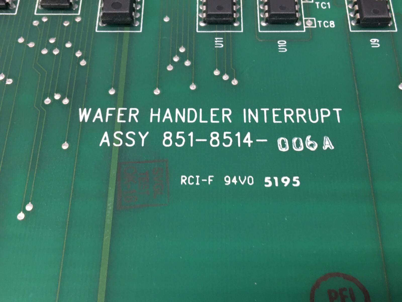 SVG Silicon Valley Group 851-8514-006 Wafer Handler PCB Card, 137257