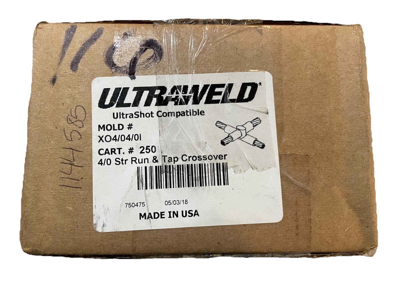 Harger XO4/04/0I Cable Crosslay Overlay Grounding Mold, Exothermic Cadweld