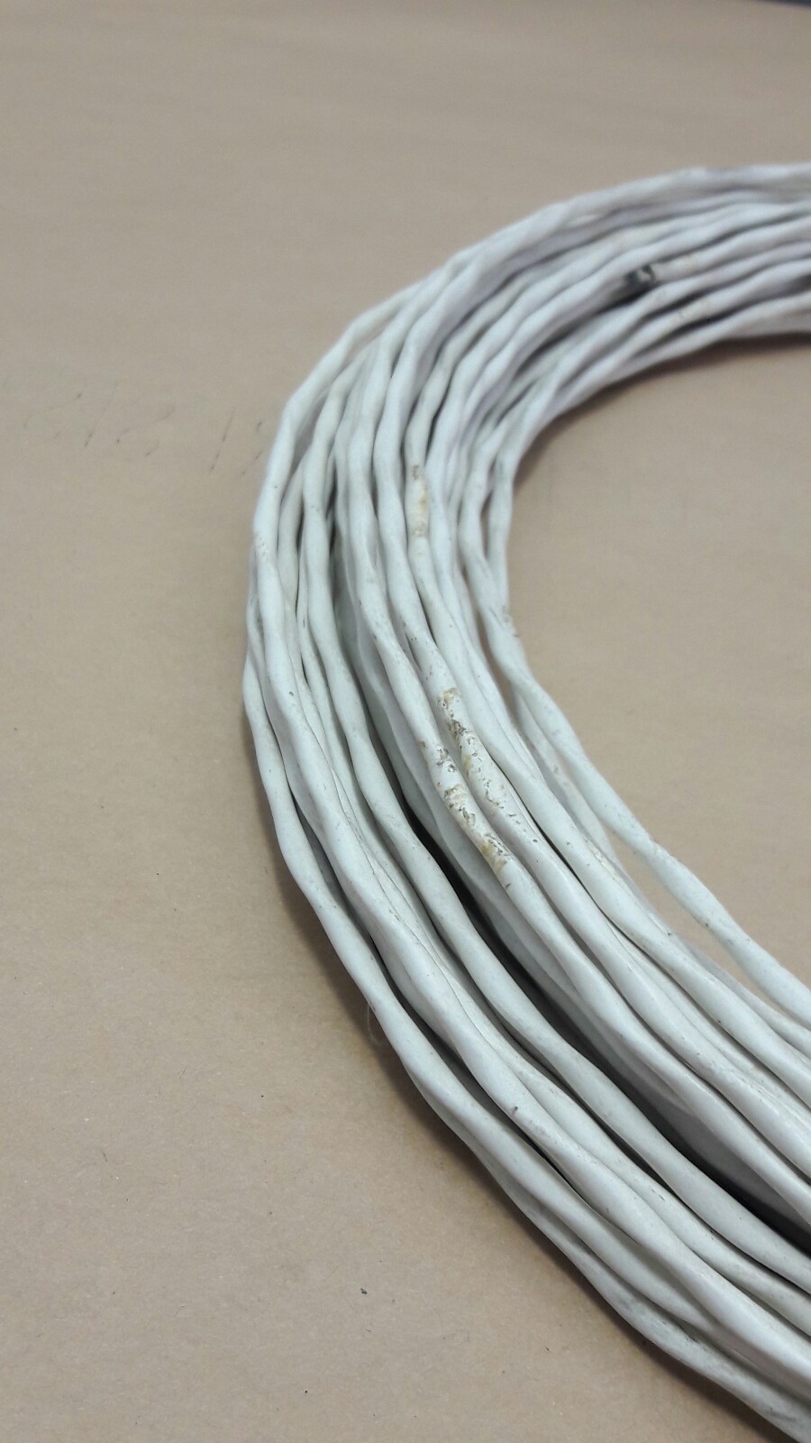 (25 FT) 44A7245-20-6/9-9 White Aircraft Cable (20Awg) 2/C Singles 19S/32Awg 600V