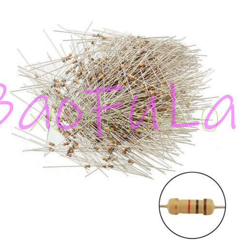 100PCS Film Resistors Resistance 10K Ohms OHM 1/4W 5% Carbon Film Assortment NEW