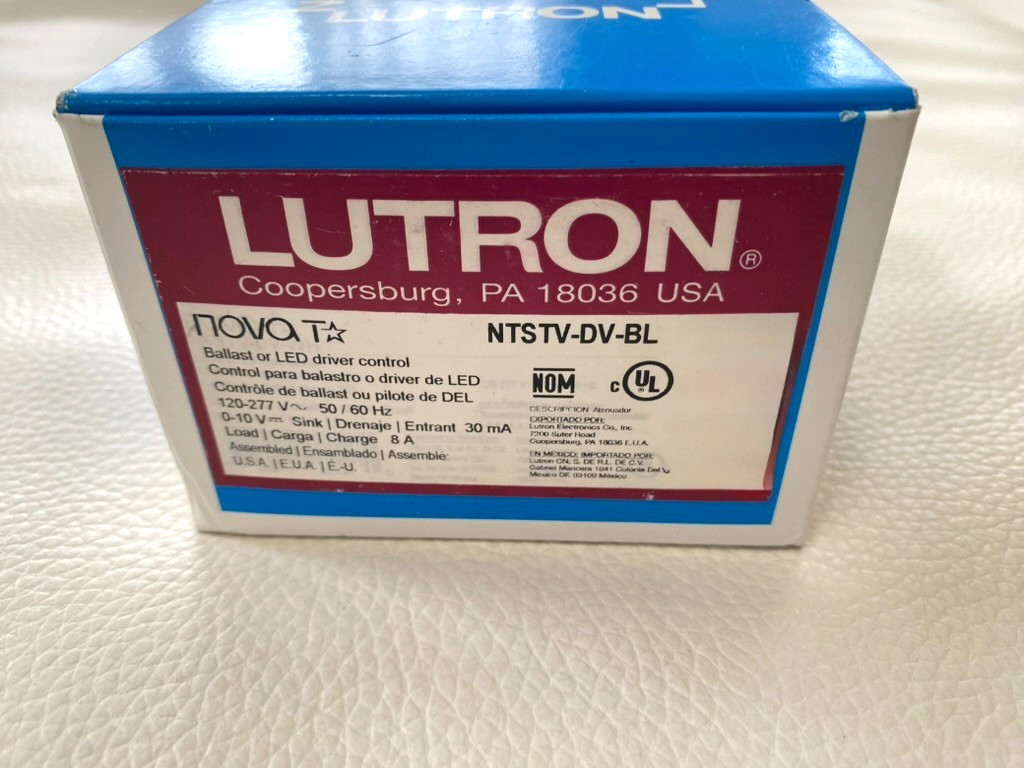 Lutron NTSTV-DV-BL Nova T TV Dimmer Switch Black 120-277V NEW