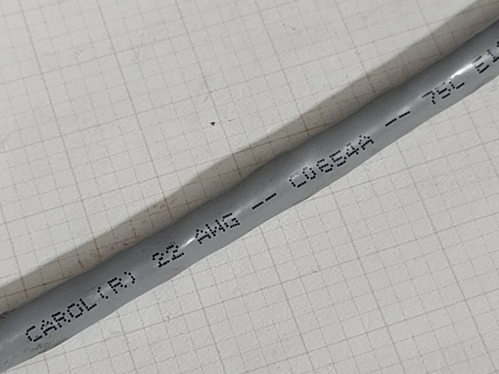 Carol C0654A 22/6P Multi Shielded Computer/Instrumentation Cable CMR Gray /10ft