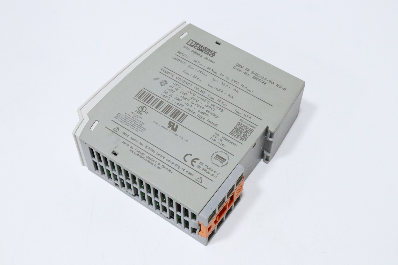 PHOENIX CONTACT CBM E8 24DC/0.5-10A NO-R