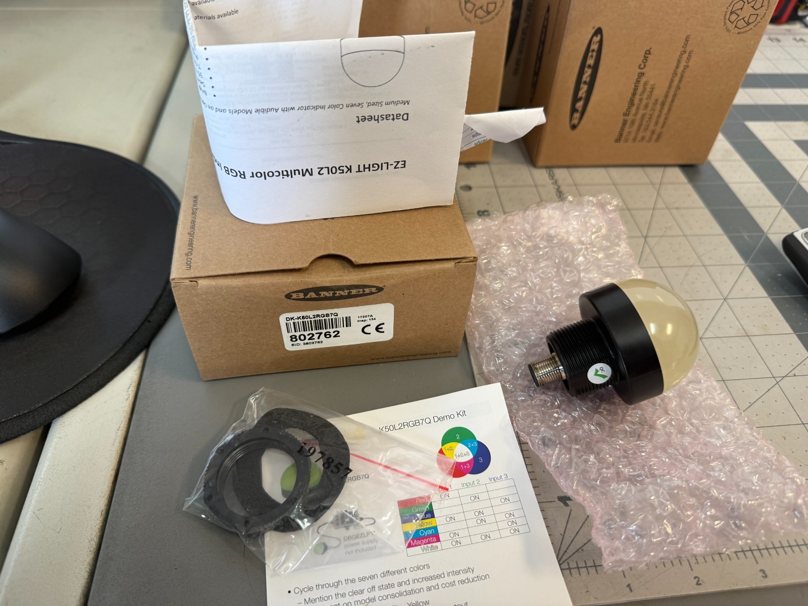 BANNER DK K50L2RGB7Q K50 Pro Series 50mm Programmable Multicolor Indicator