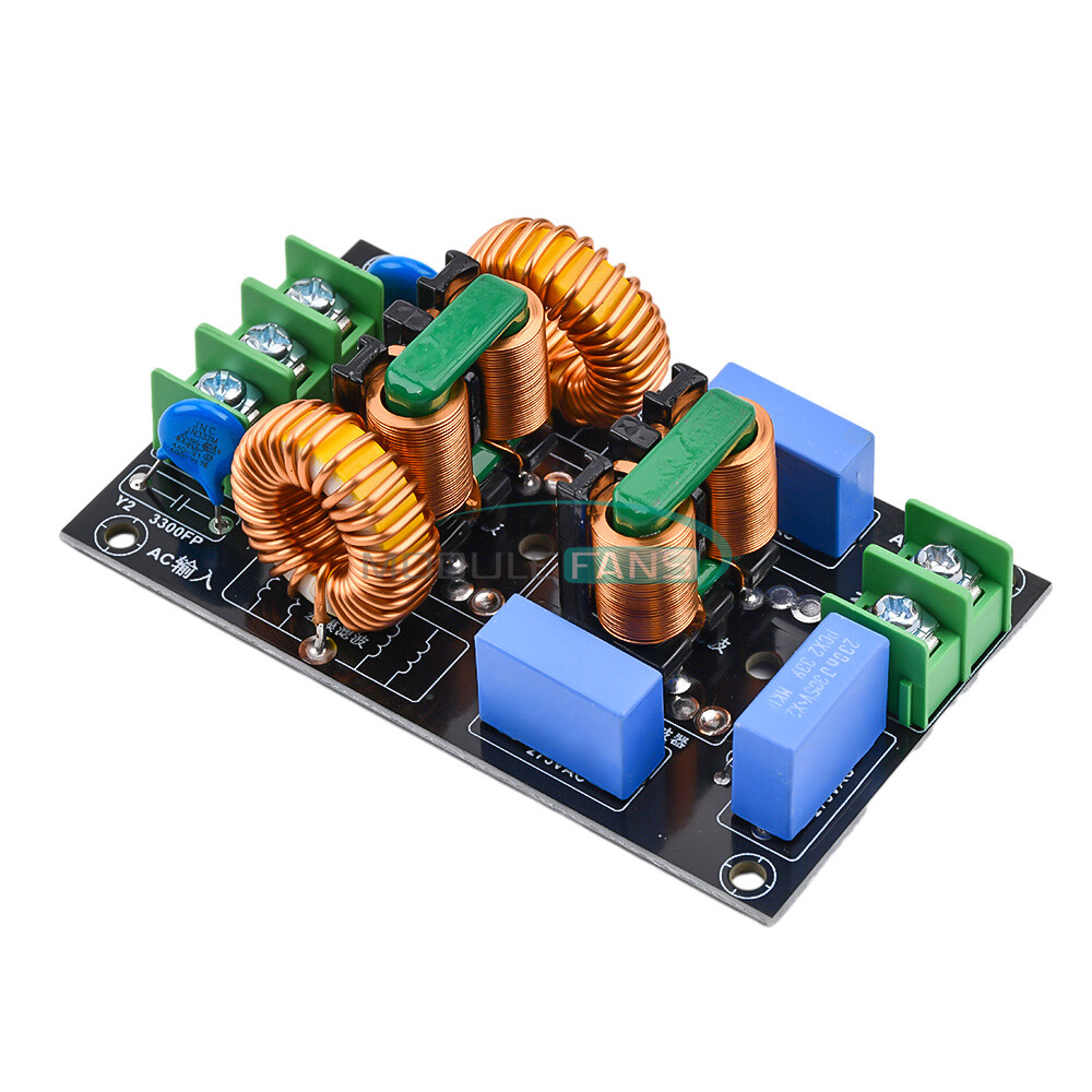 AC110-250V 4/10/20A 3-stage EMI AC Filter Board Audio Power Amplifier Module-