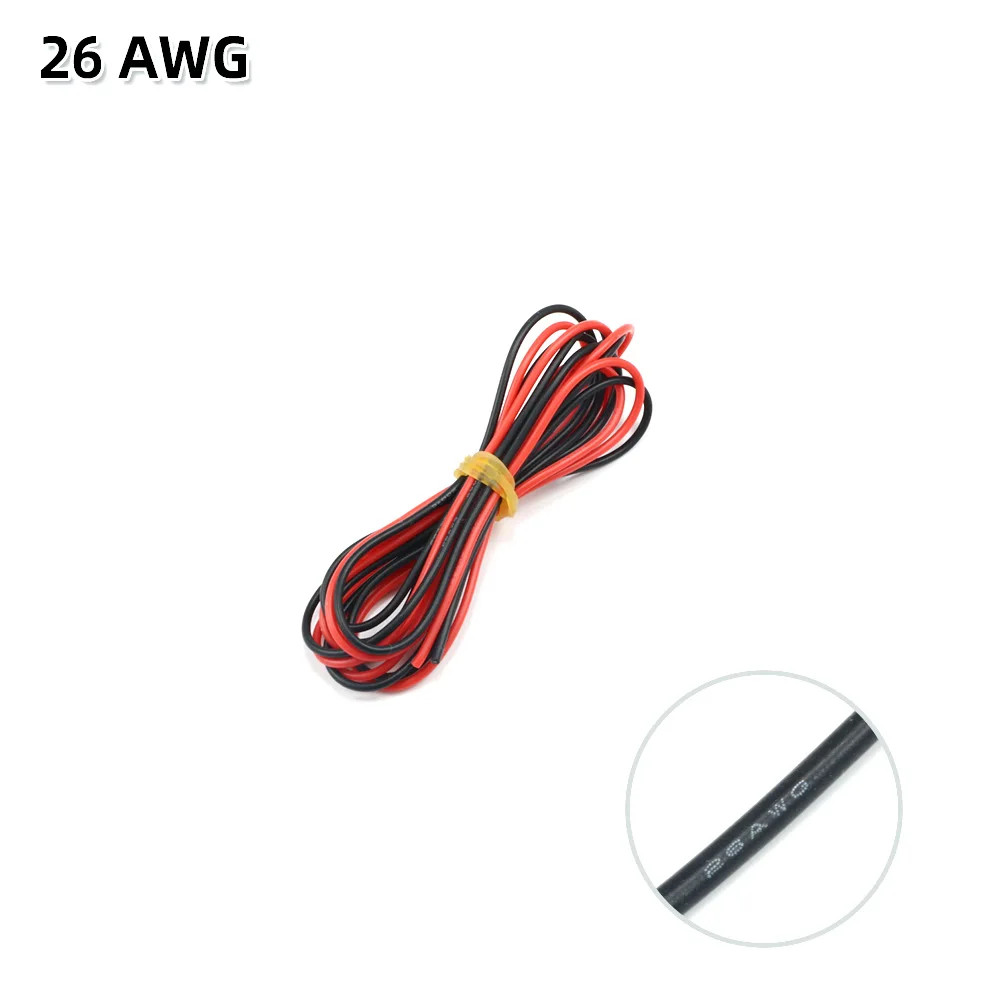 2 Meter Silicon Wire 8 10 12 14 16 18 20 22AWG Heatproof Soft Silicone Silica Ge