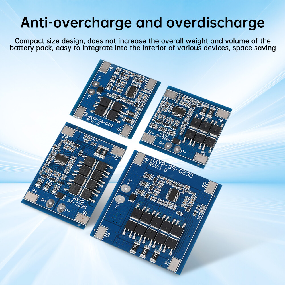 3S 12V 15/20/25/30A 18650 Lithium Battery Protection Board 11.1V 12.6V Balanced