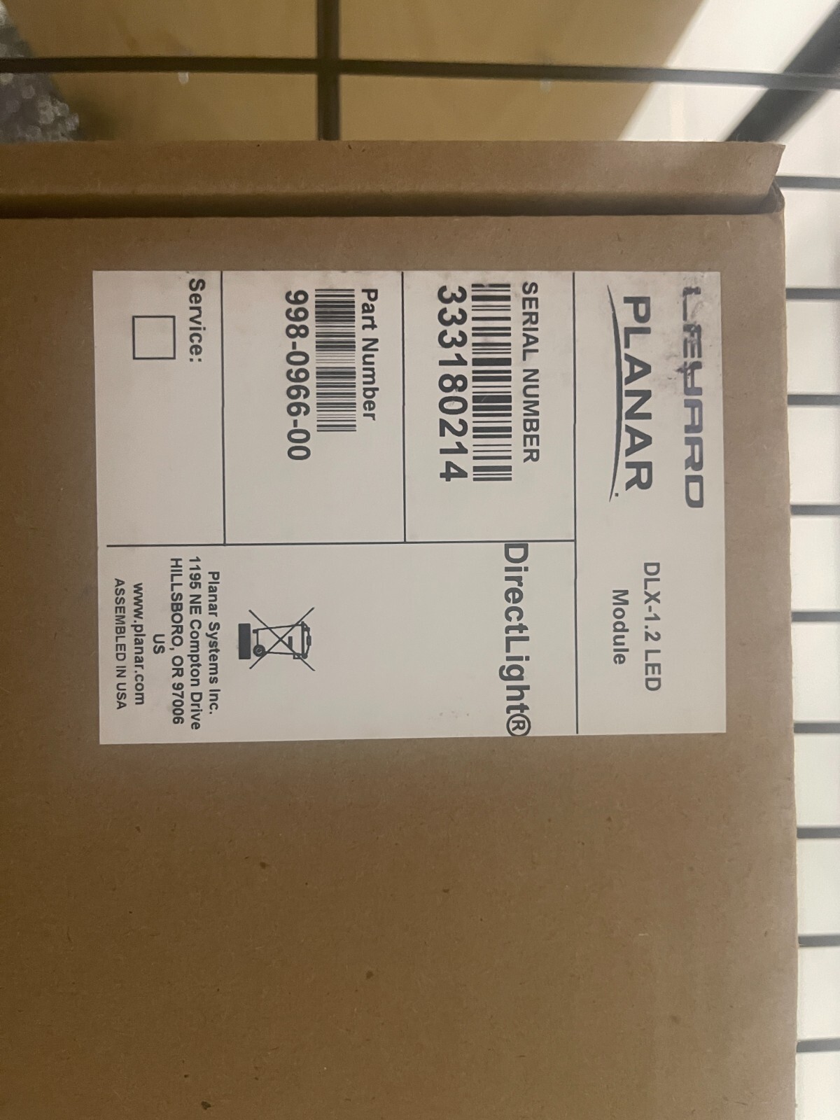 Planar DLX-1.2 LED Module / Part # 998-0966-00 / Brand New Sealed Box