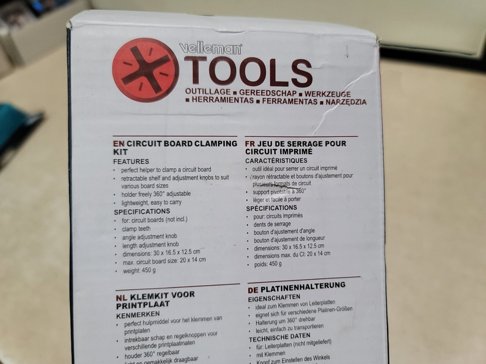 Velleman Tools Circuit Board Clamping Kit – VTHH6 NOB