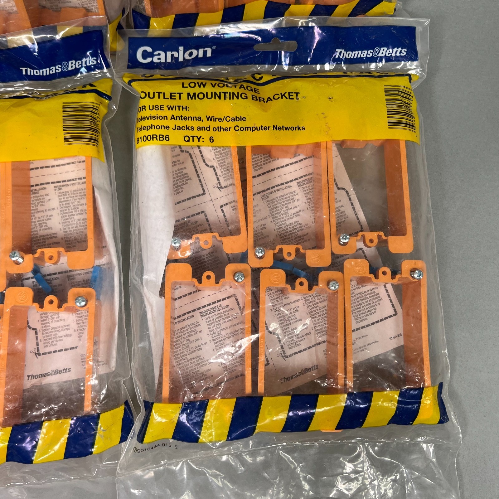 24 Carlon B100RB6 1-Gang Low-Voltage Old Work Box Thomas & Betts PVC NEW