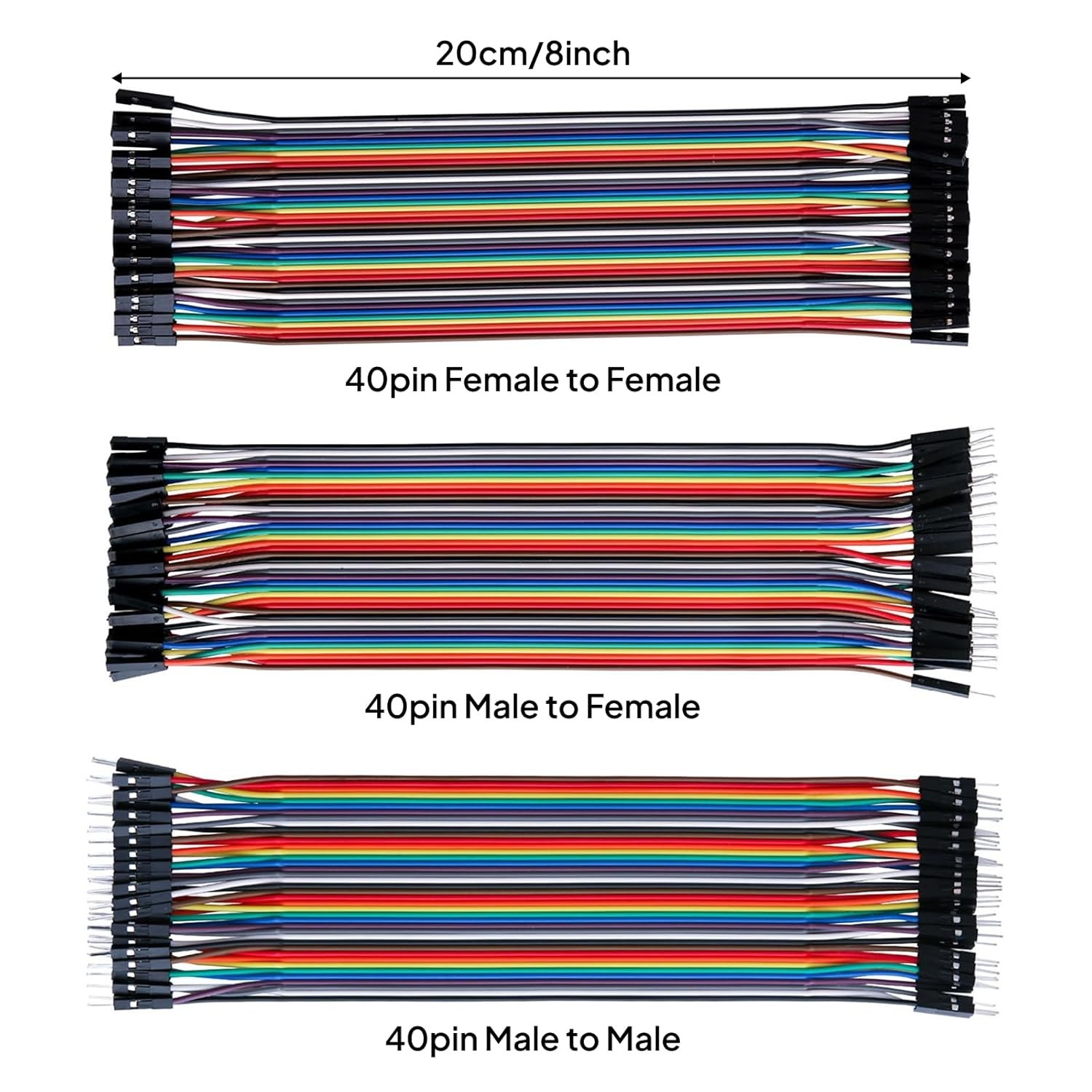 ELEGOO 120Pcs Dupont Jumper Wires Male Female Kit