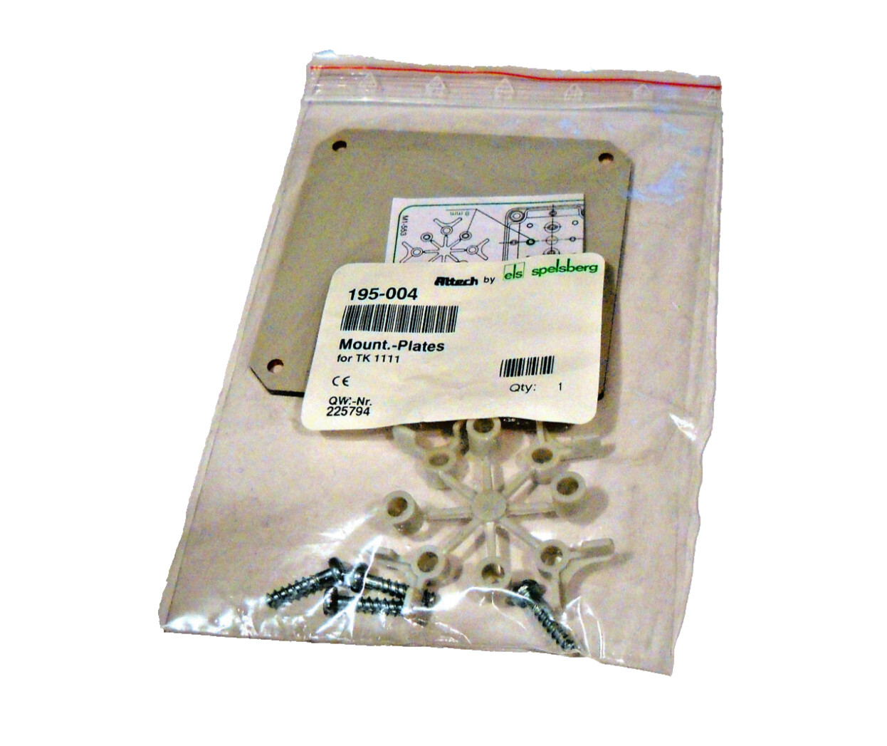 New Altech Corp 195-004 Enclosure Mounting Plate for TK1111 Series, 90mm Square