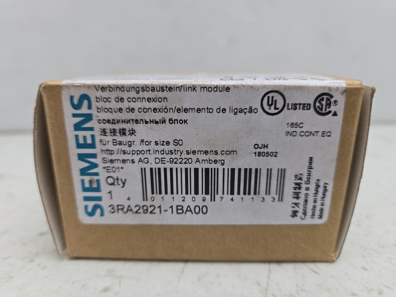2 Pack Siemens 3RA2921-1BA00 Link Module For SO Frame New Lot of 2