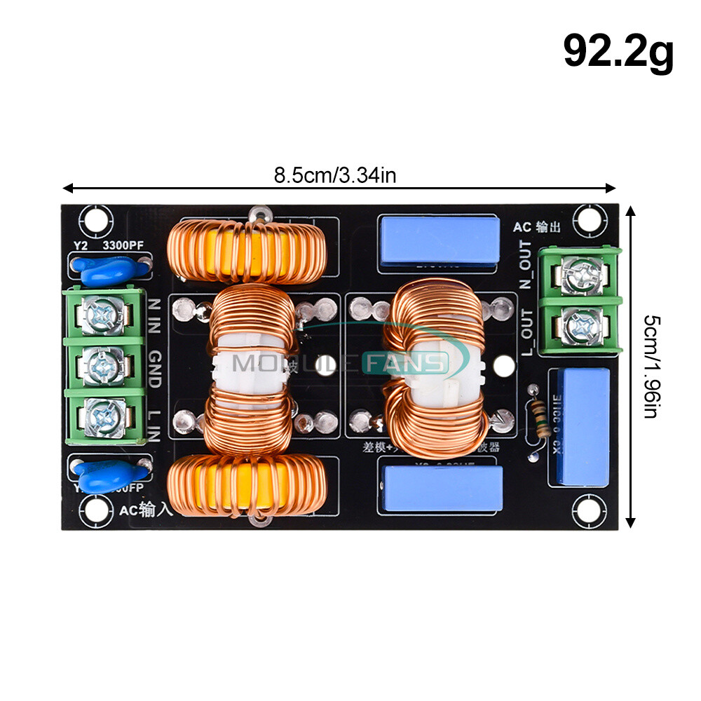 AC110-250V 4/10/20A 3-stage EMI AC Filter Board Audio Power Amplifier Module-