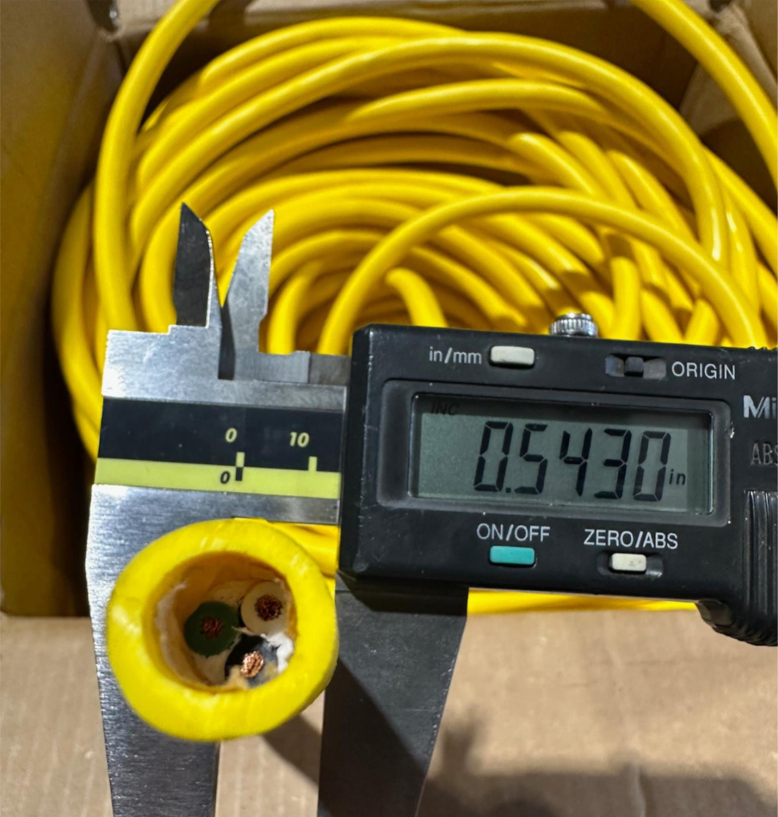 250′ Prysmian Group Ultra Flex 3/C 14 AWG 600V Multi Conductor Cable Yellow