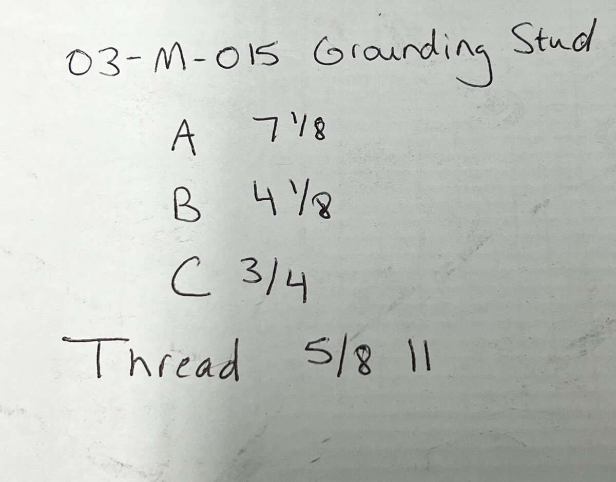 Tin-Plated Copper Grounding Stud Macleanpower 03-M-015