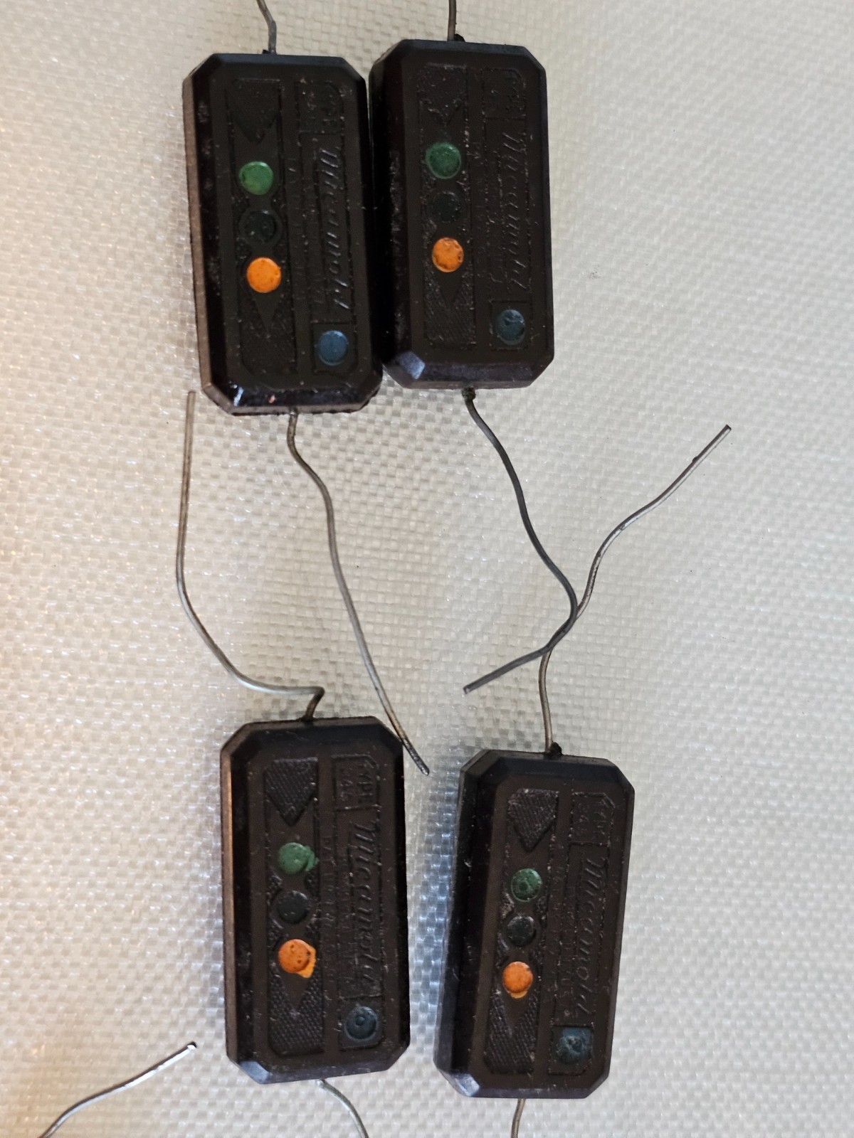 Vintage Mixed Lot Domino Style Mica Capacitors 15 pcs various values