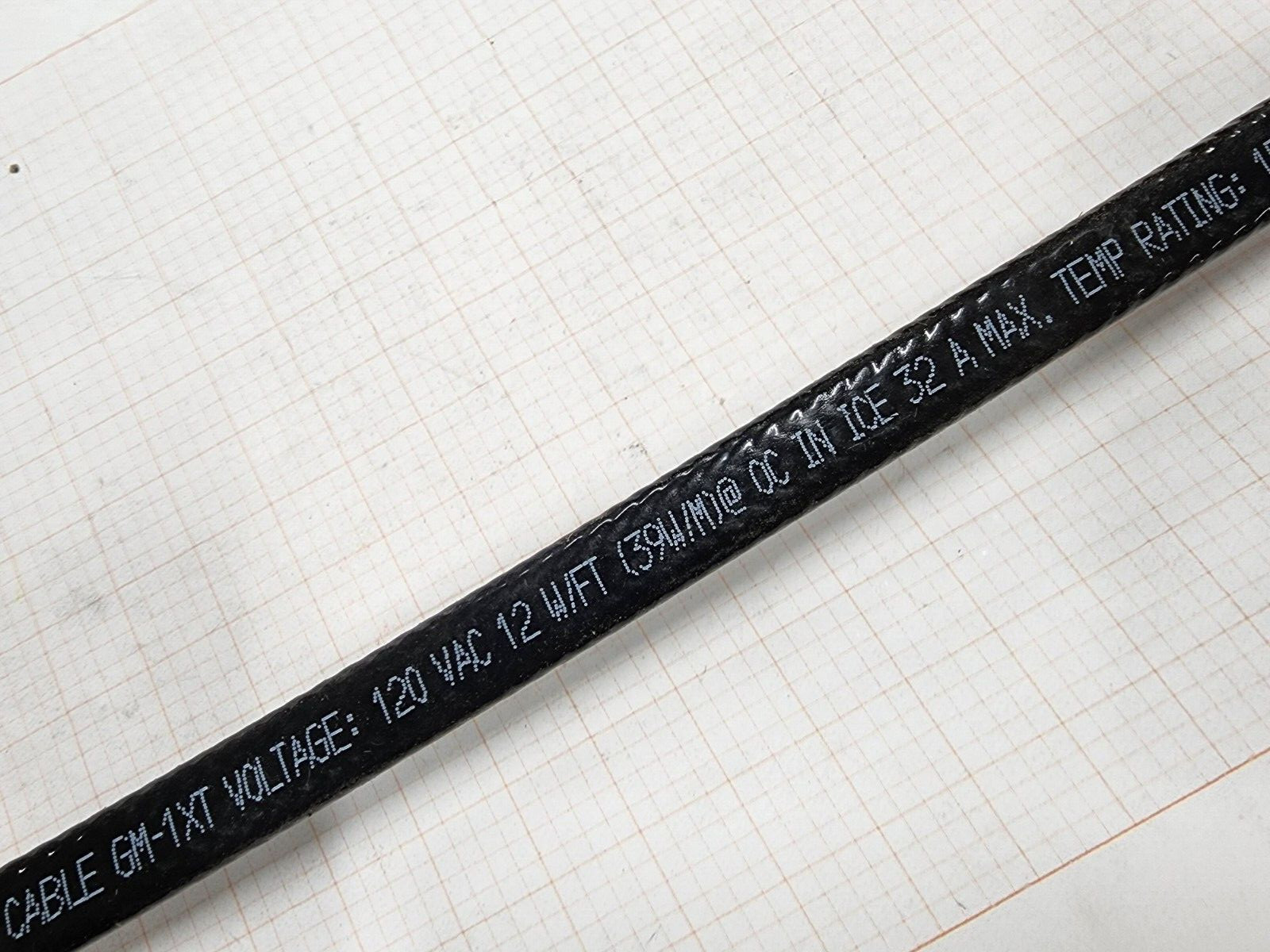 Raychem GM-1XT Icestop Self-Regulating Heating Cable 12 Watts/Ft 120V /1ft