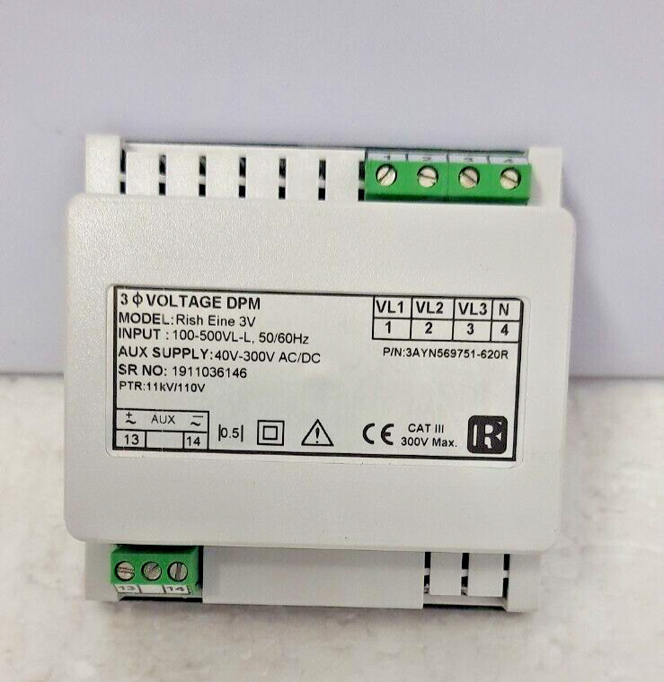 Rishabh Rish Eine 3V Voltage DPM Input 100-500 VL-L , P/N- 3AYN569751-620R