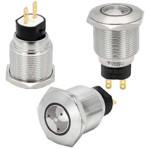 UL Listed 22mm Red LED Buzzer Alarm Sounder 24V DC Indicator Li Size: 22MM 24V