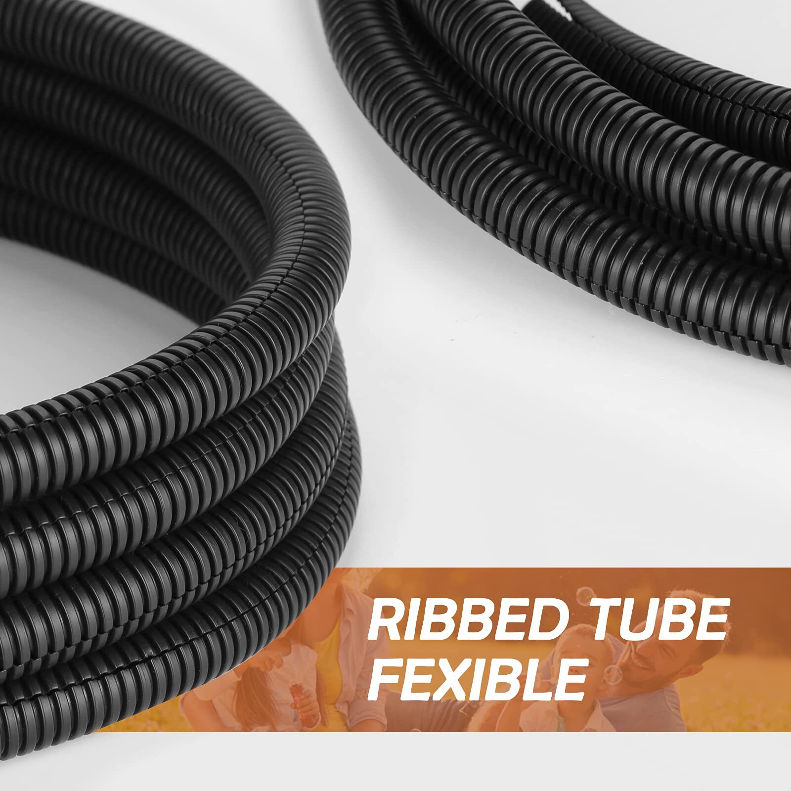 Cable Flexible Conduit / Sleeving / Sheathing Split & Unsplit Loom Harness Black