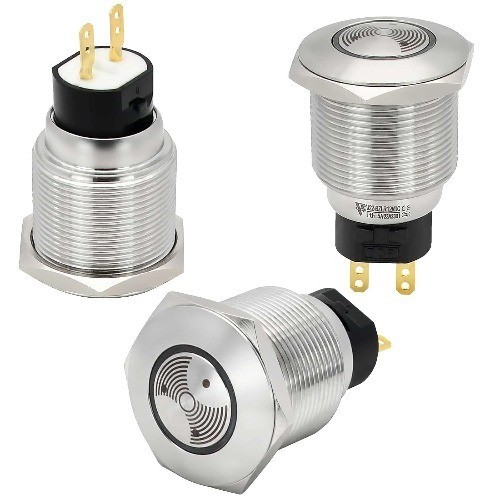 UL Listed Red 22mm LED Buzzer Alarm Sounder Indicator Light Sta Size: 22MM 12V