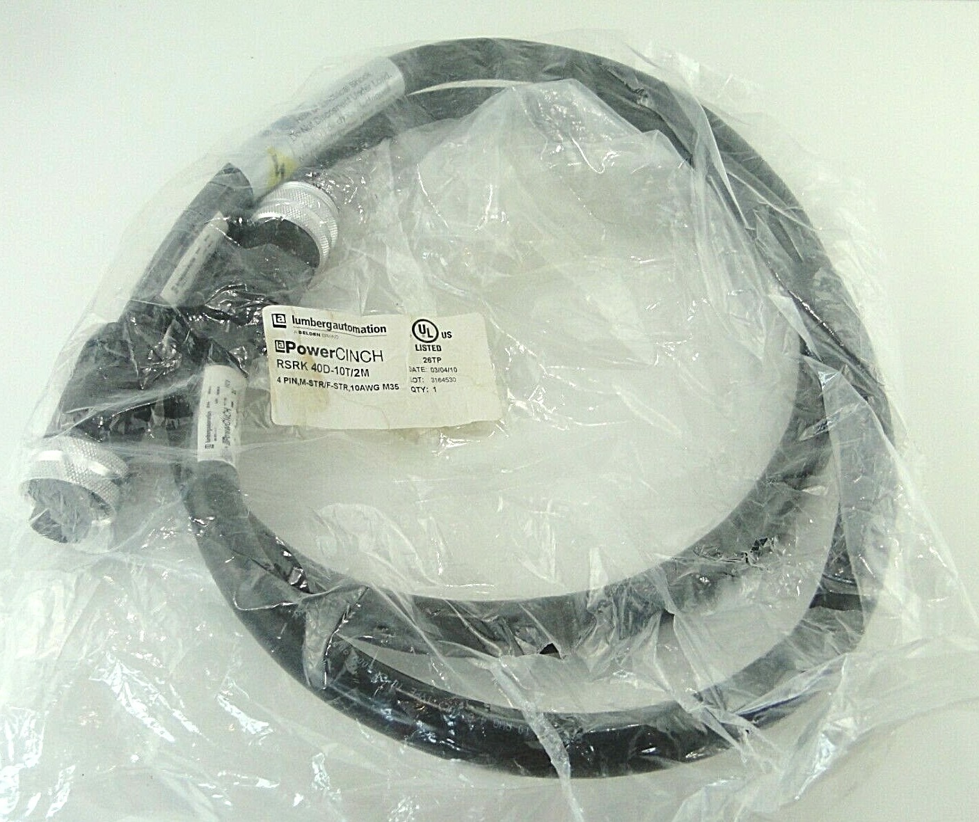 Lumberg Automation Power Cinch 40D-3/4-10T/2M Powercinch NOS