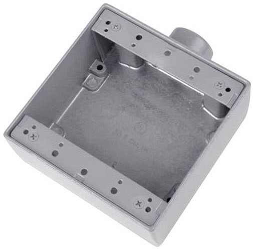 Red Dot 2AFS-3, 1″ Hub, Aluminum, 2-Gang, Shallow, Dead End, Conduit Box, 1 pc